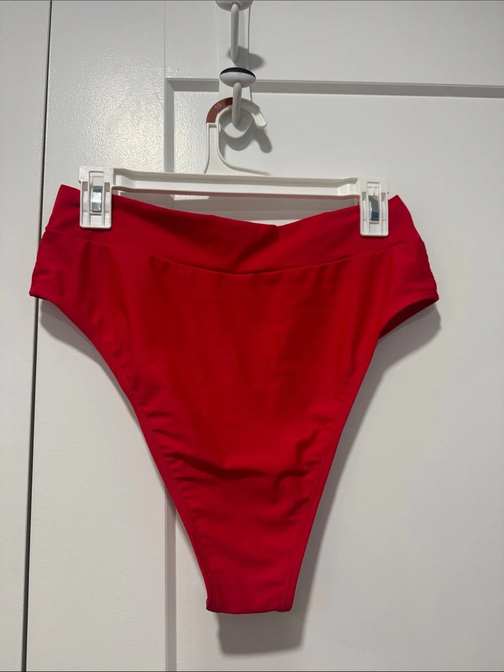 Women's High-Waist Red Bikini Bottom